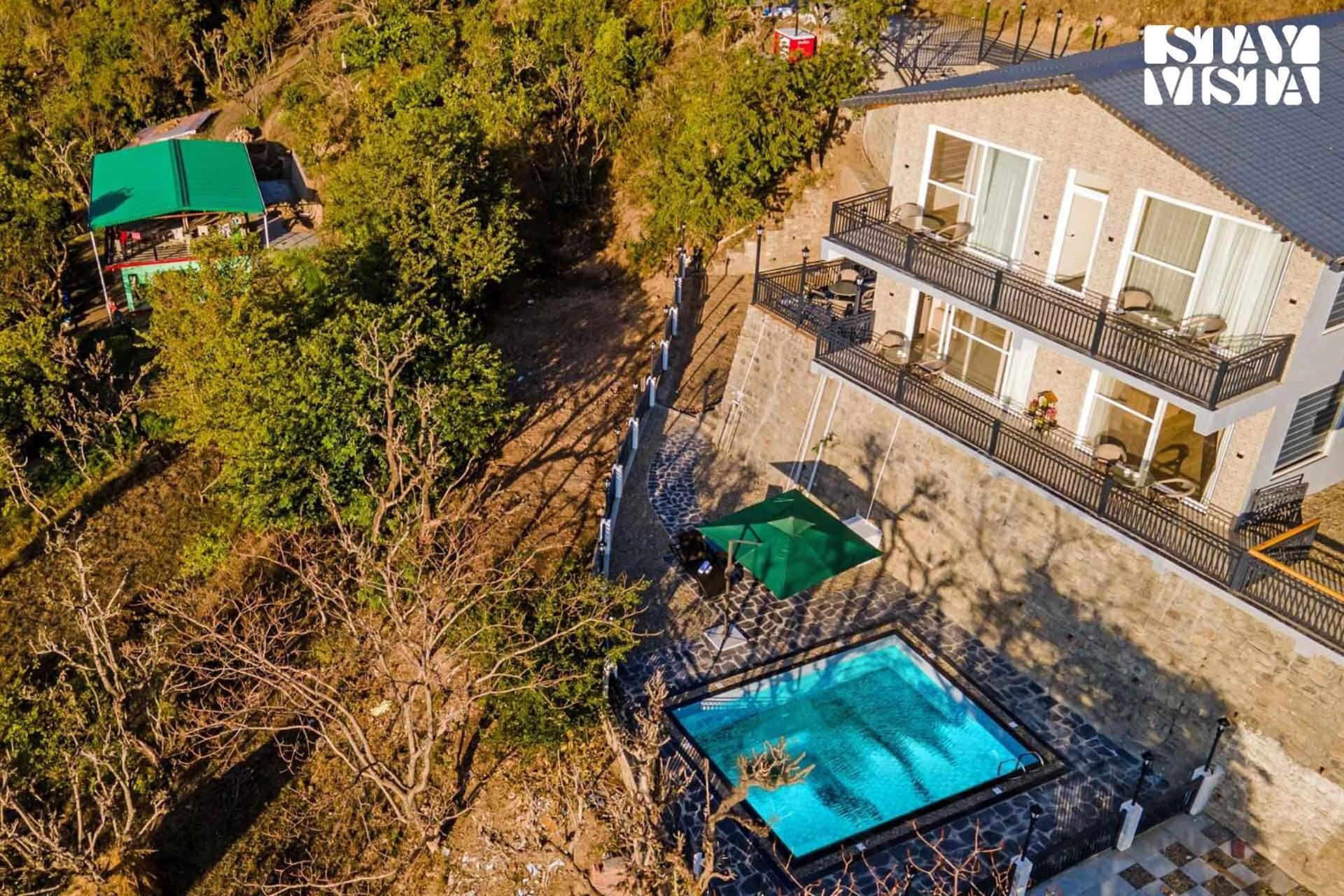 Stayvista At Sunset Springs With Pool & Views ナイニタール エクステリア 写真