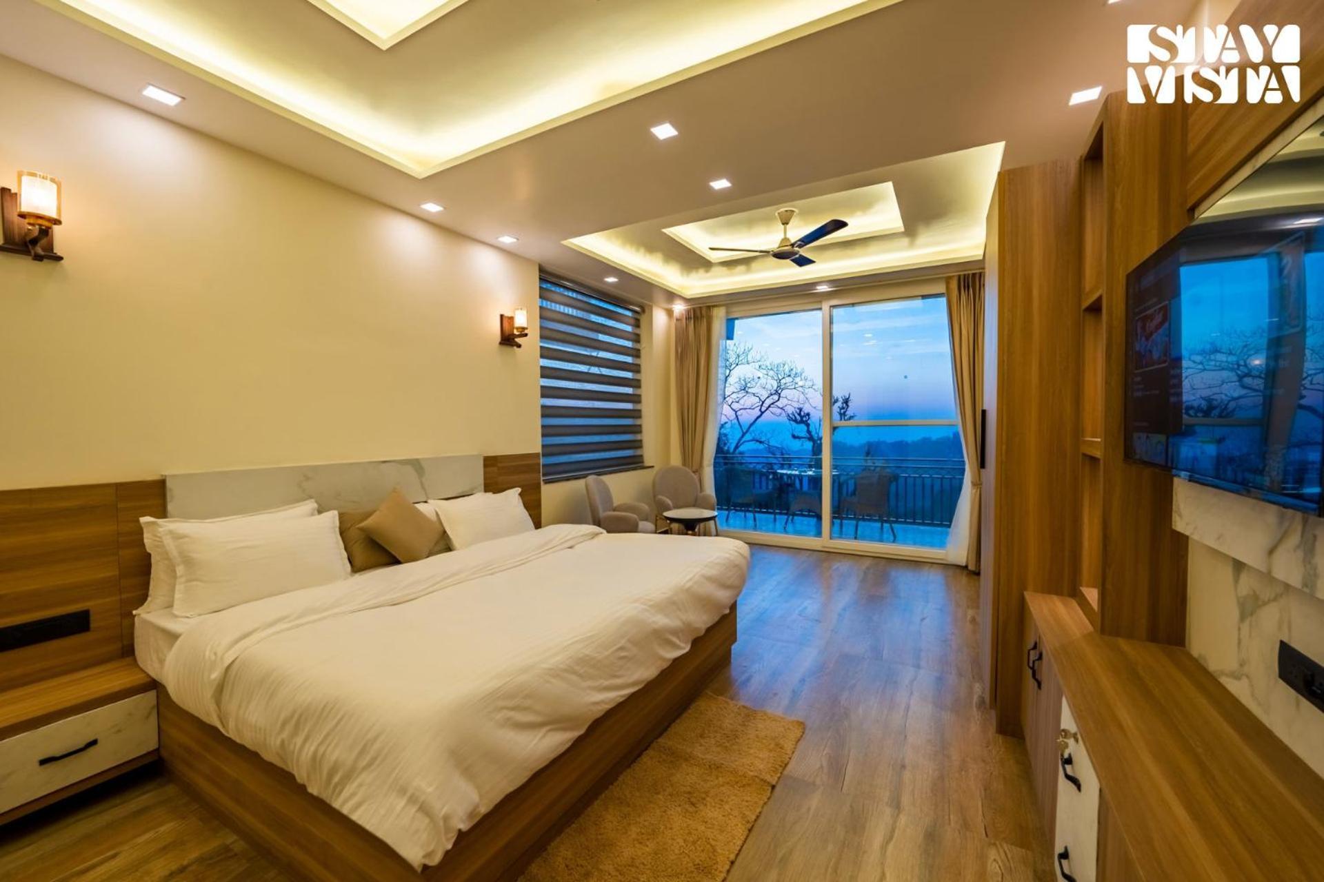 Stayvista At Sunset Springs With Pool & Views ナイニタール エクステリア 写真